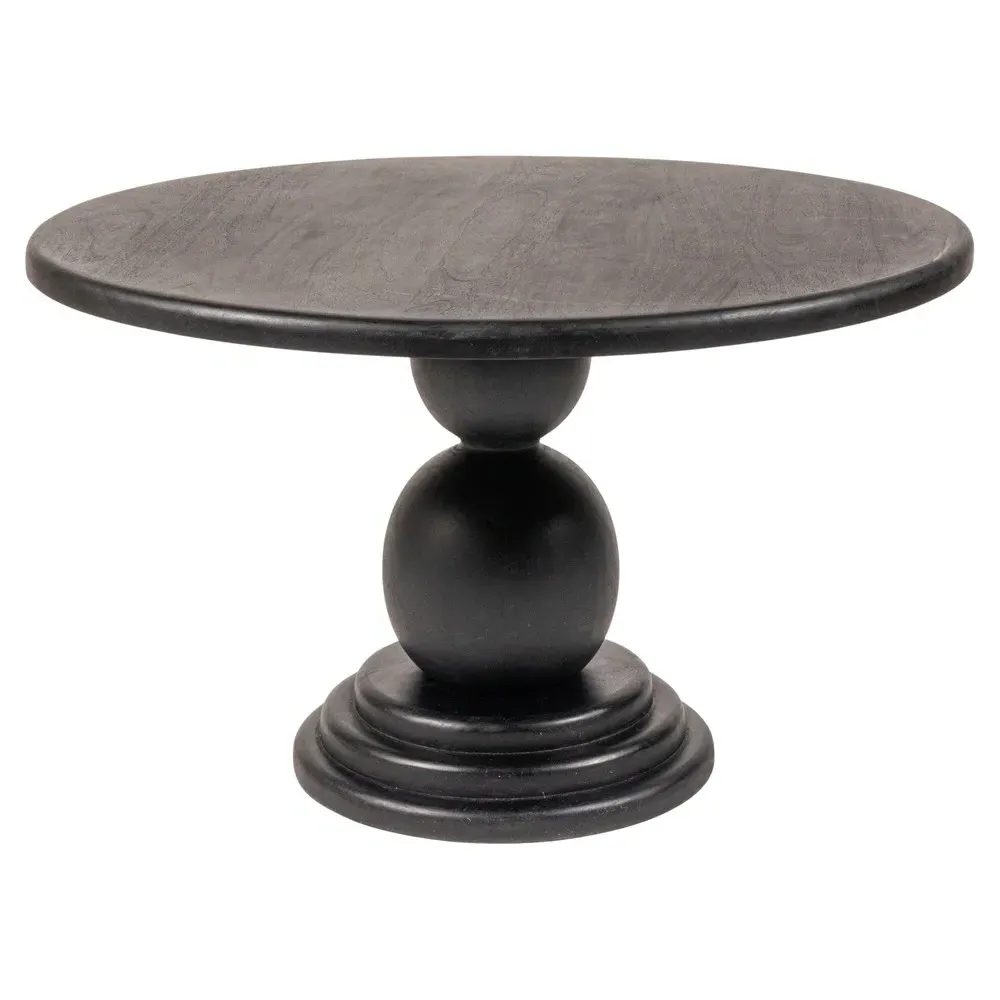 Cassandra Round Coffee Table - Black, Mango Wood image