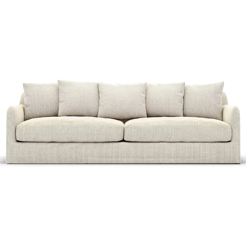 Cassandra Slipcovered Outdoor Sofa - Beige, Olefin