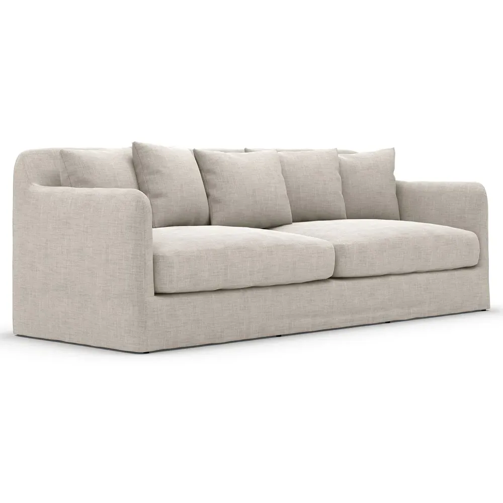 Cassandra Slipcovered Outdoor Sofa - Stone Grey, Olefin
