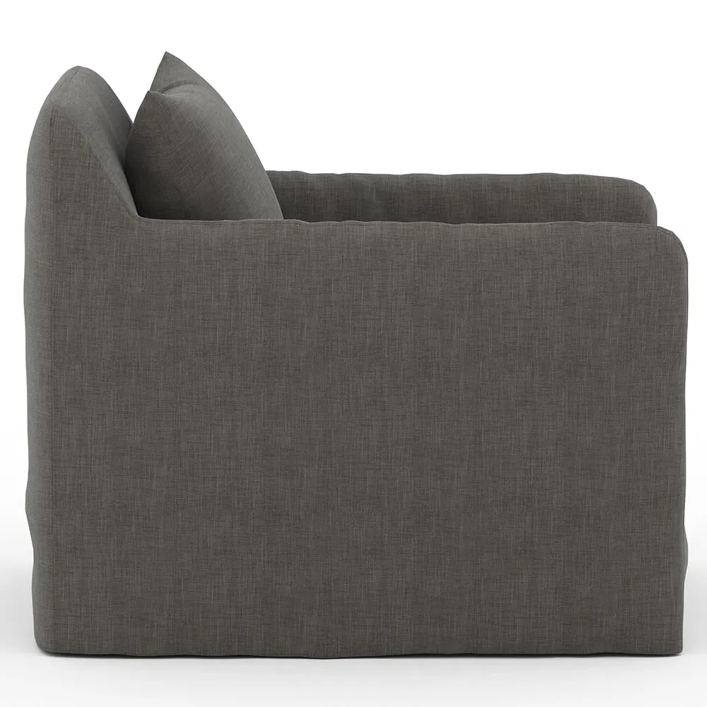 Cassandra Swivel Outdoor Arm Chair - Charcoal, Olefin