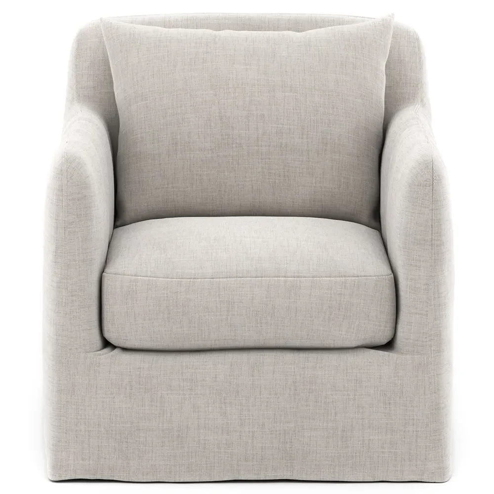 Cassandra Swivel Outdoor Arm Chair - Stone Grey, Olefin