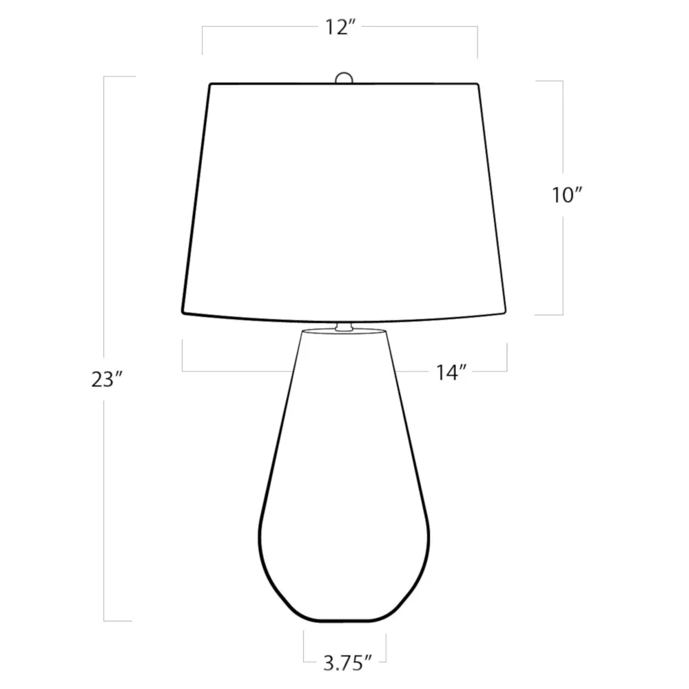 Cassia Chevron Table Lamp - Natural, Bone