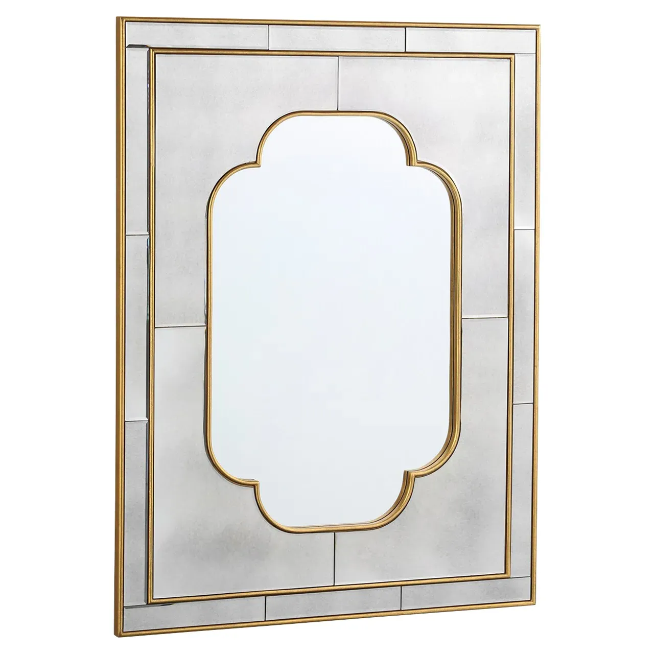 Cassia Quattrefoil Wall Mirror - Gold