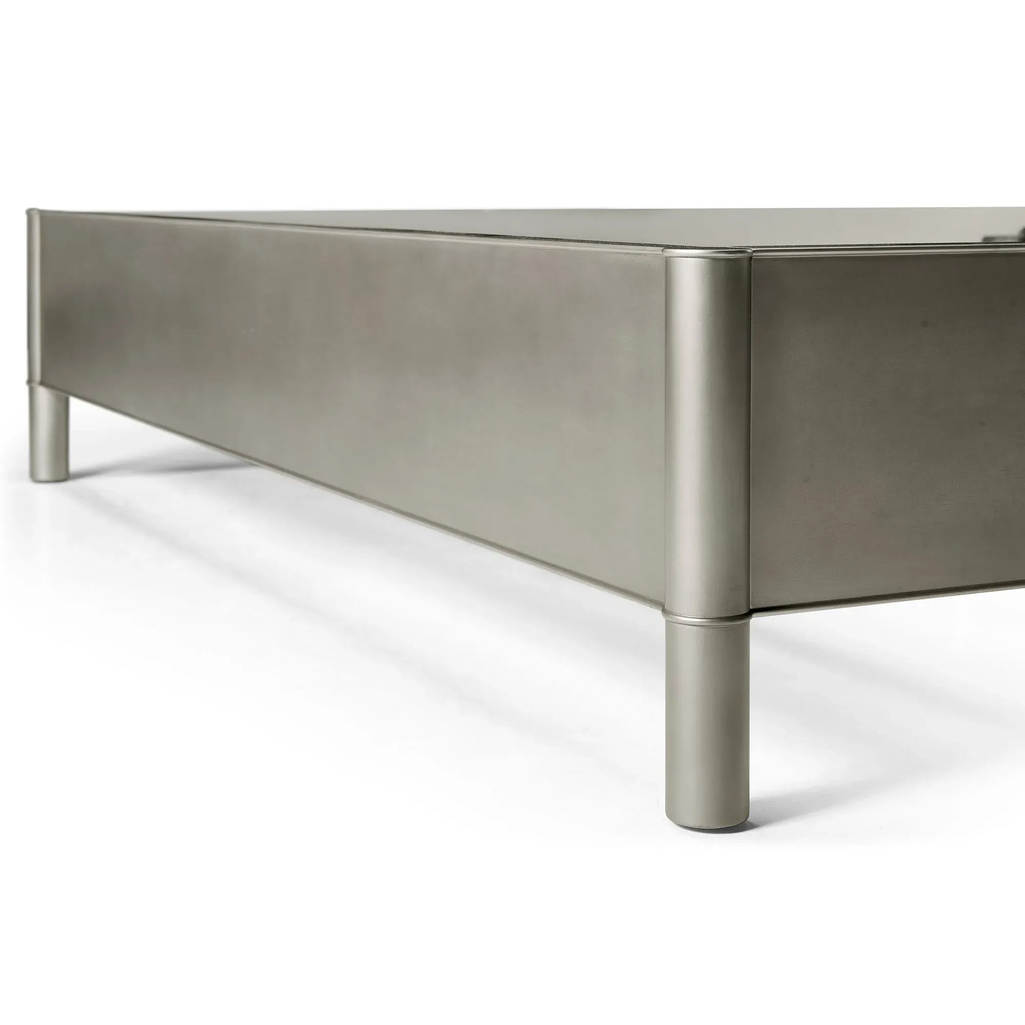 Cassian King Size Arched Bed - Silver, Beech Wood