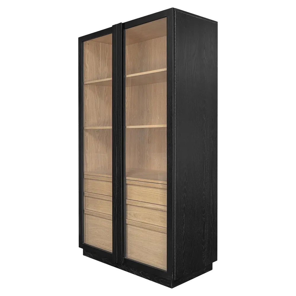 Cassiel Display Cabinet - Black, Wood