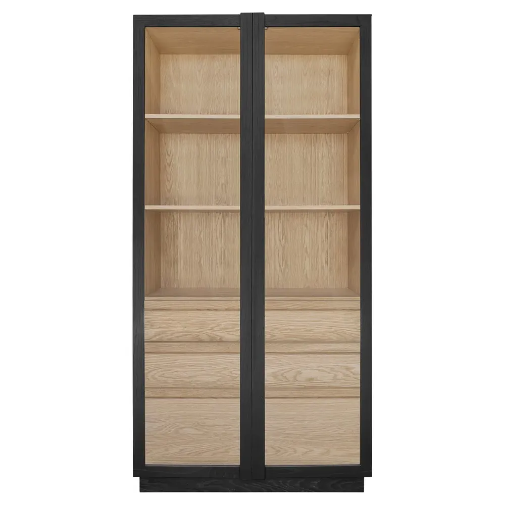 Cassiel Display Cabinet - Black, Wood