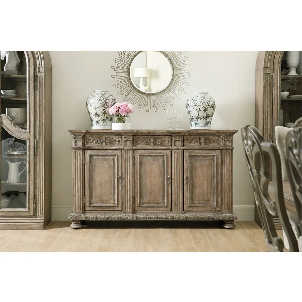 Cassy French Country 3 Door Sideboard - Brown, Wood