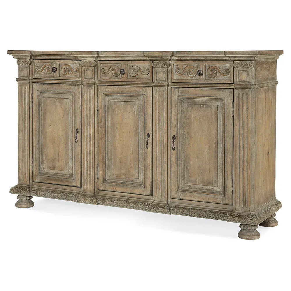 Cassy French Country 3 Door Sideboard - Brown, Wood