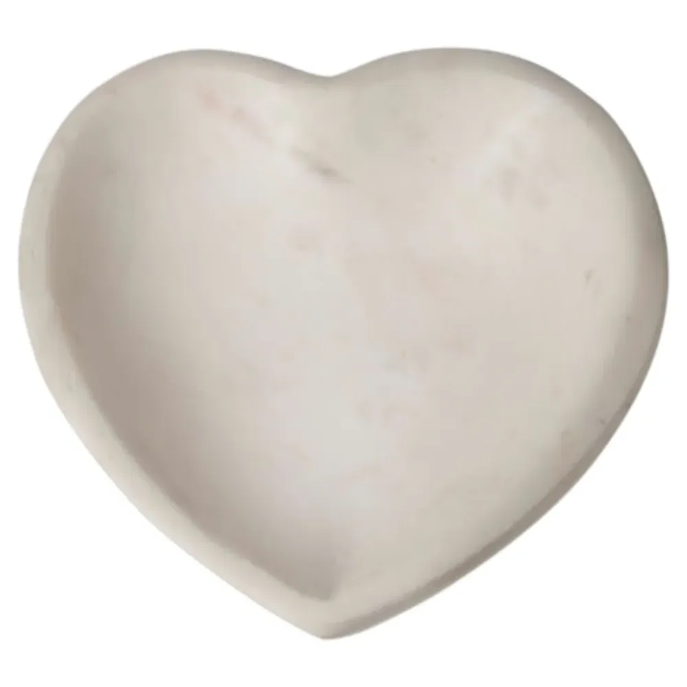 Catelyn Heart Bowl - White, Marble image