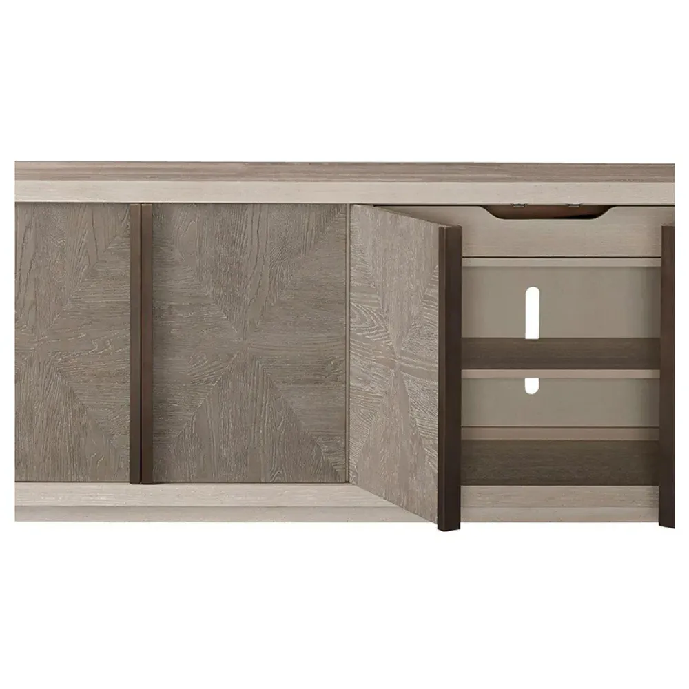 Cath Two Toned Sideboard Buffet - Grey, Wood