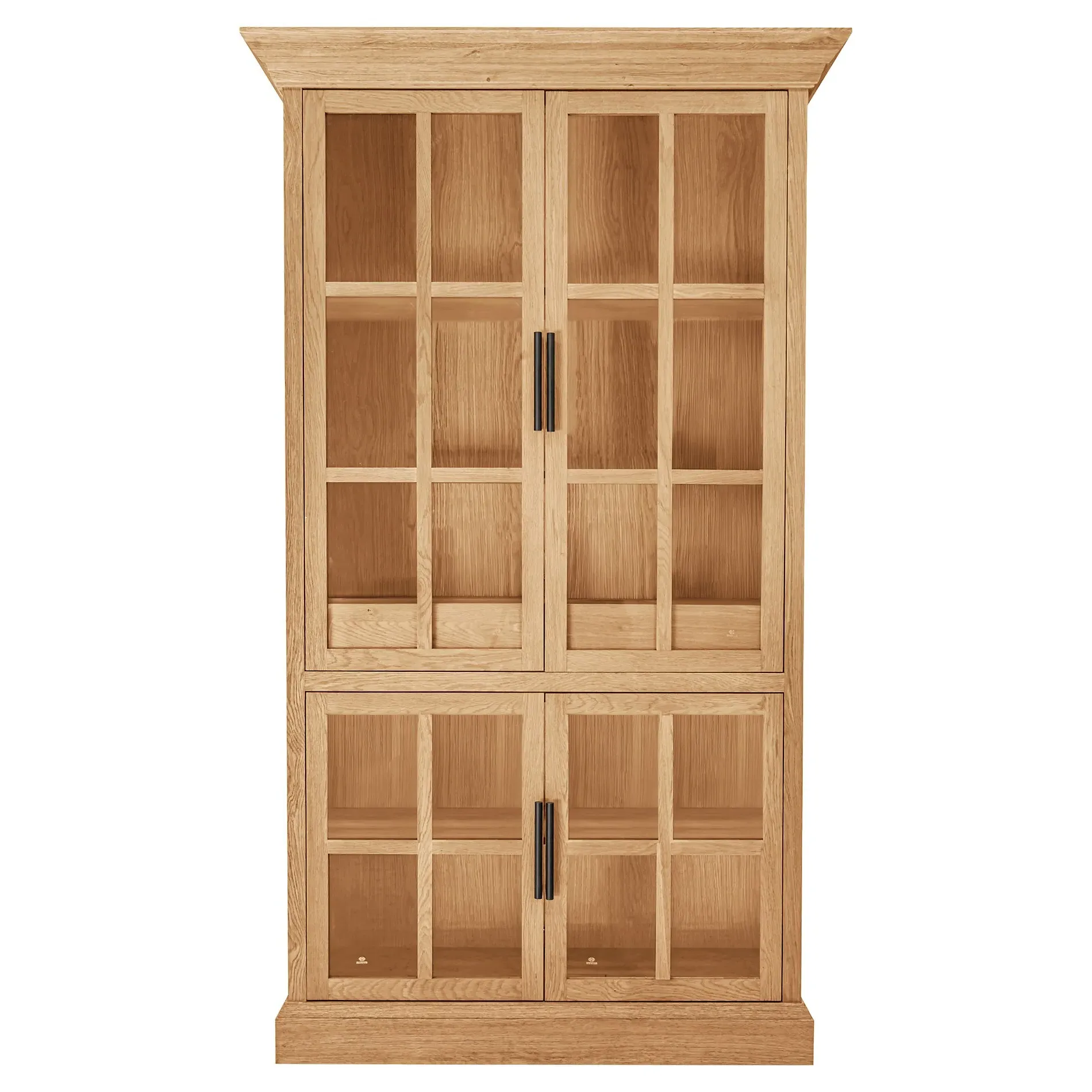 Cathy Oak Display Cabinet - Brown