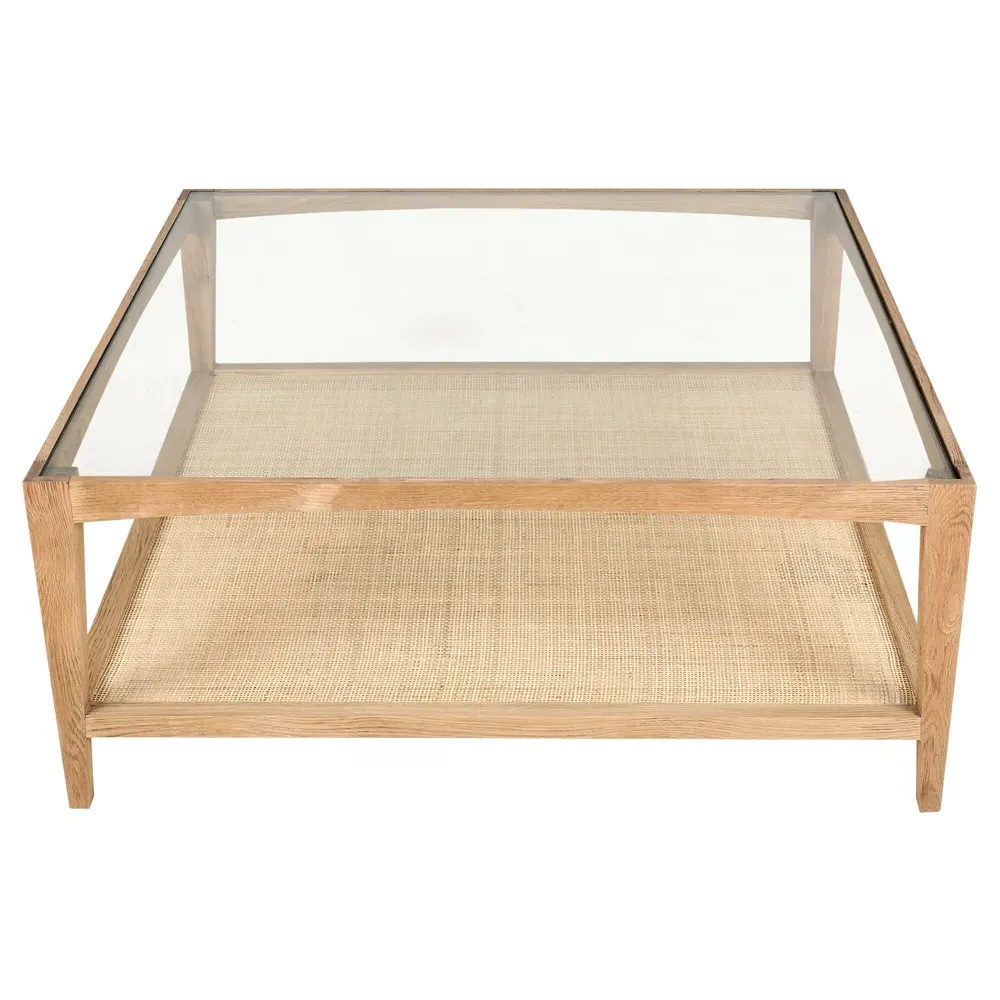 Catina Square 2 Tier Coffee Table - Brown, Oak