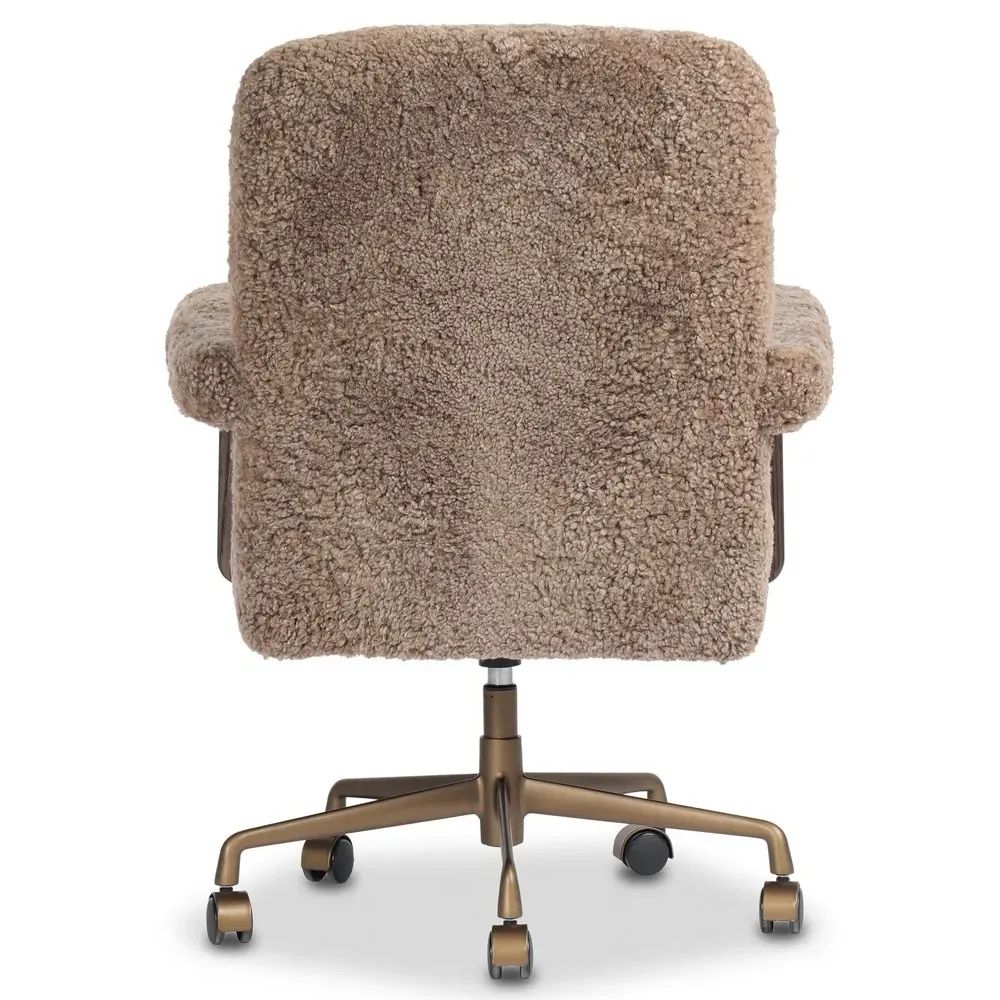 Catleya Desk Chair - Taupe, Oak