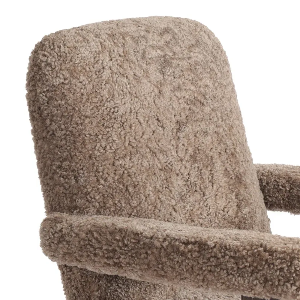 Catleya Desk Chair - Taupe, Oak