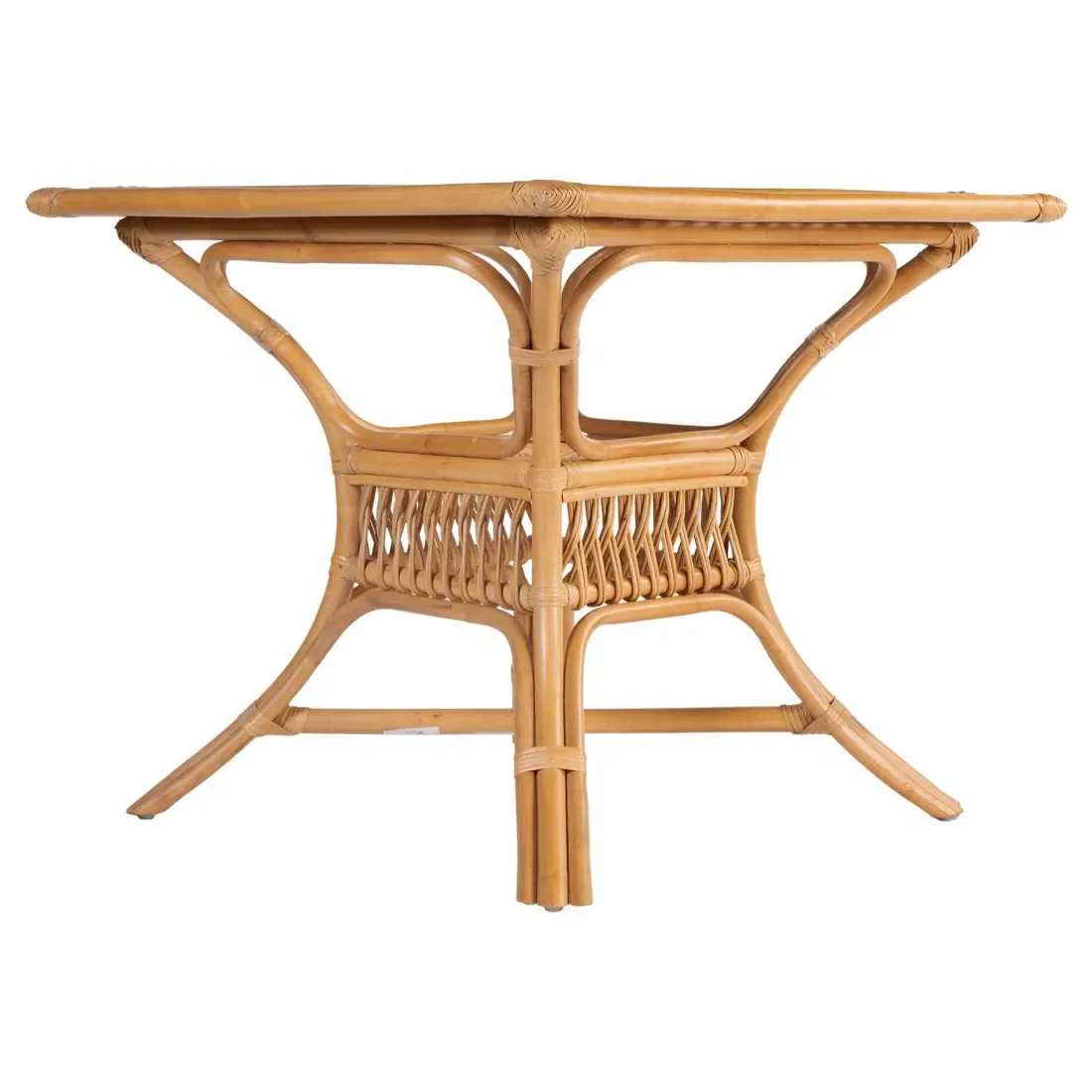 Cayden Square Dining Table - Natural, Rattan