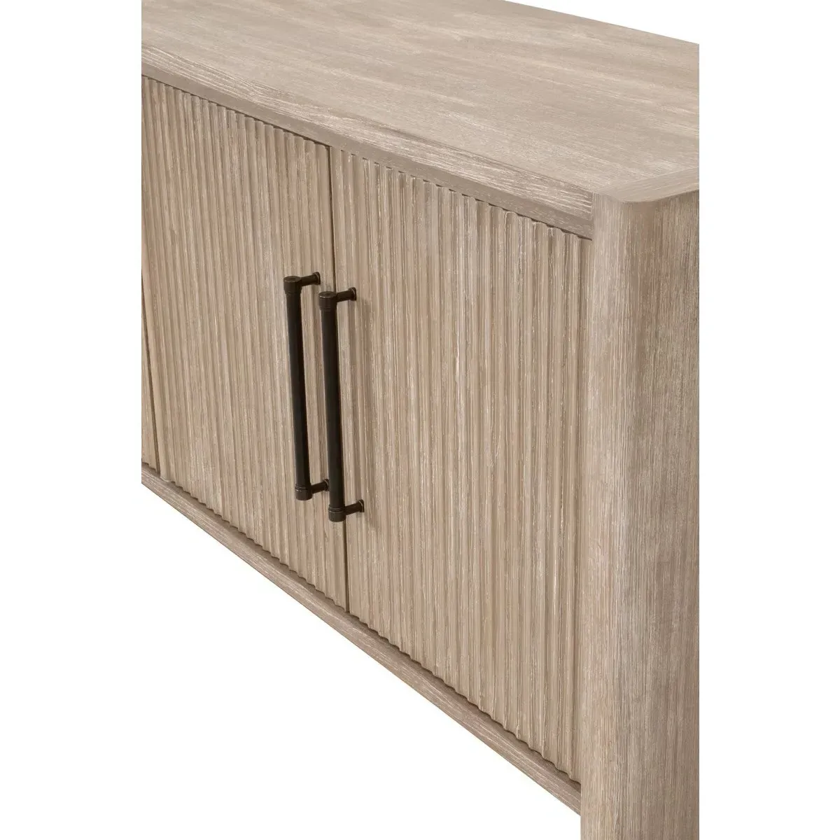 Cayson 74" Media Cabinet - Grey, Acacia Wood
