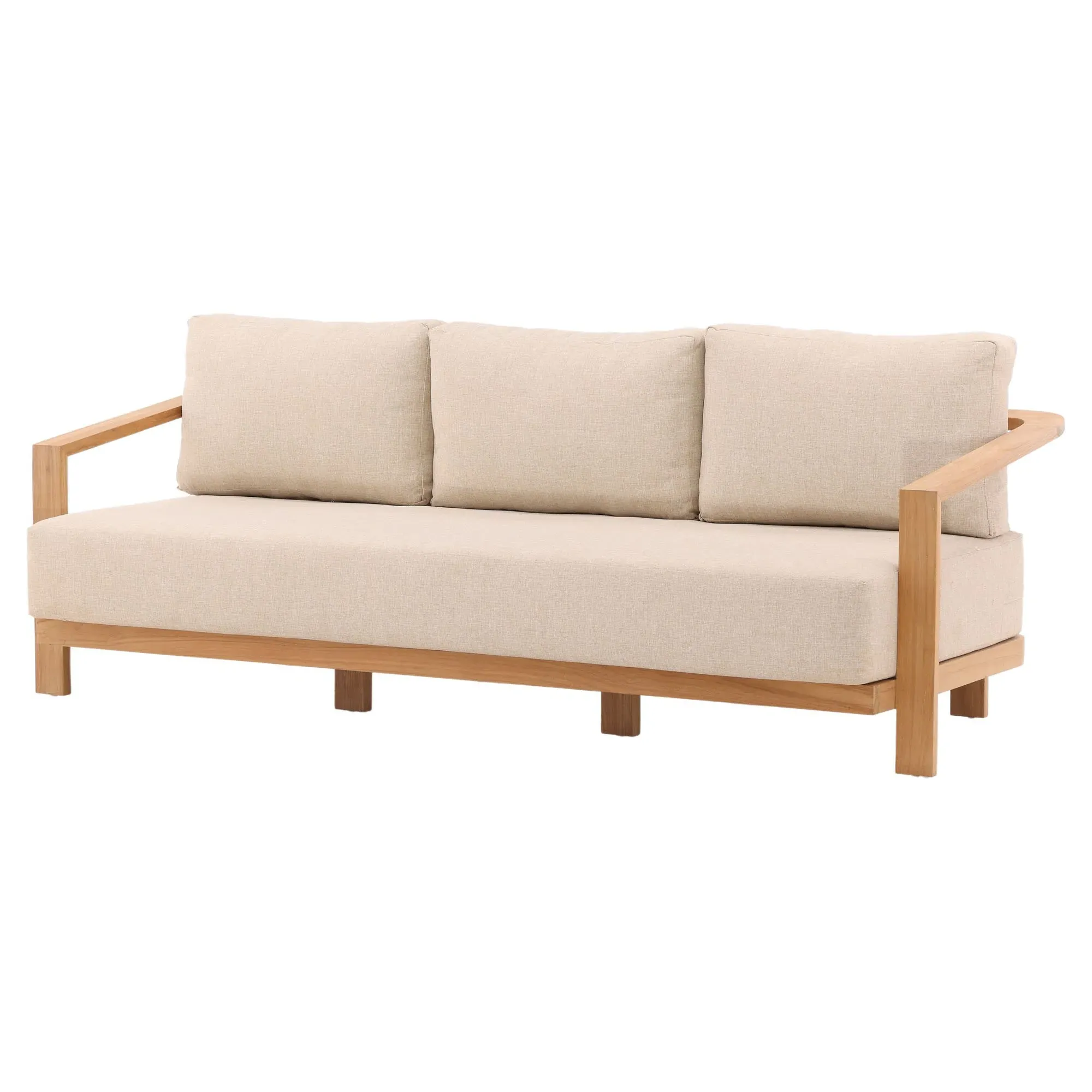 Ceasar 85" Outdoor Sofa - Brown, Teak
