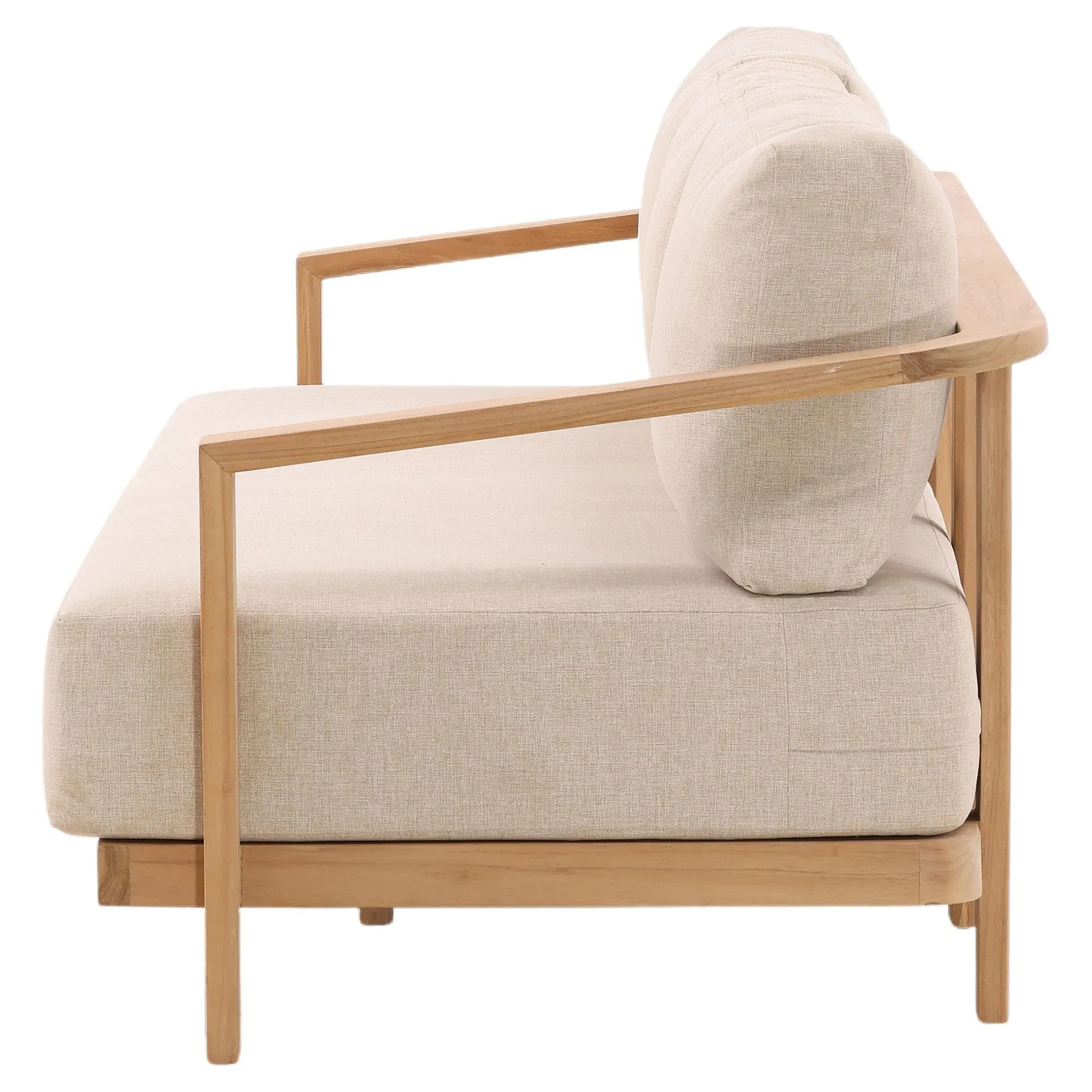 Ceasar 85" Outdoor Sofa - Brown, Teak