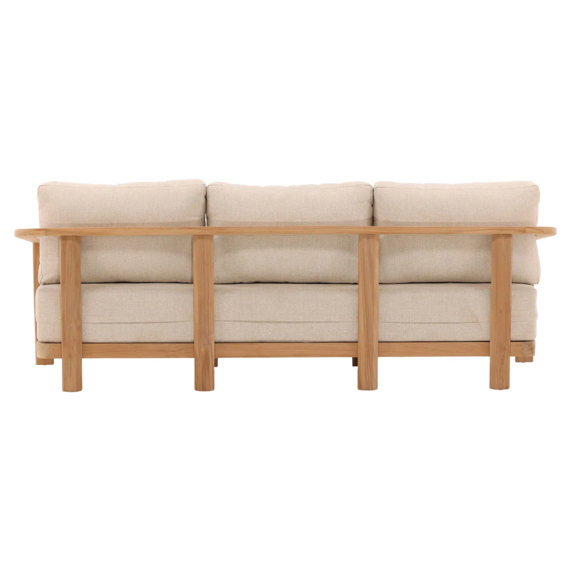 Ceasar 85" Outdoor Sofa - Brown, Teak