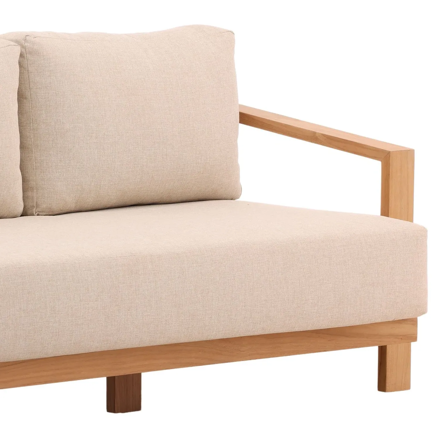 Ceasar 85" Outdoor Sofa - Brown, Teak