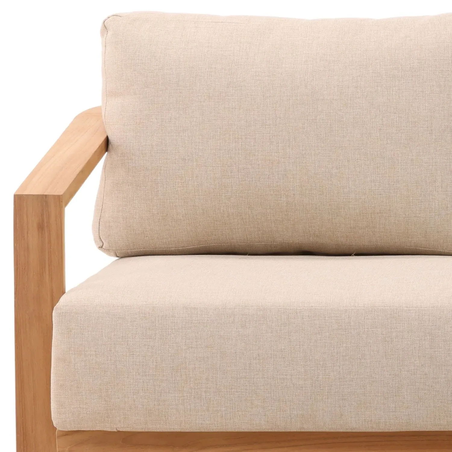 Ceasar 85" Outdoor Sofa - Brown, Teak