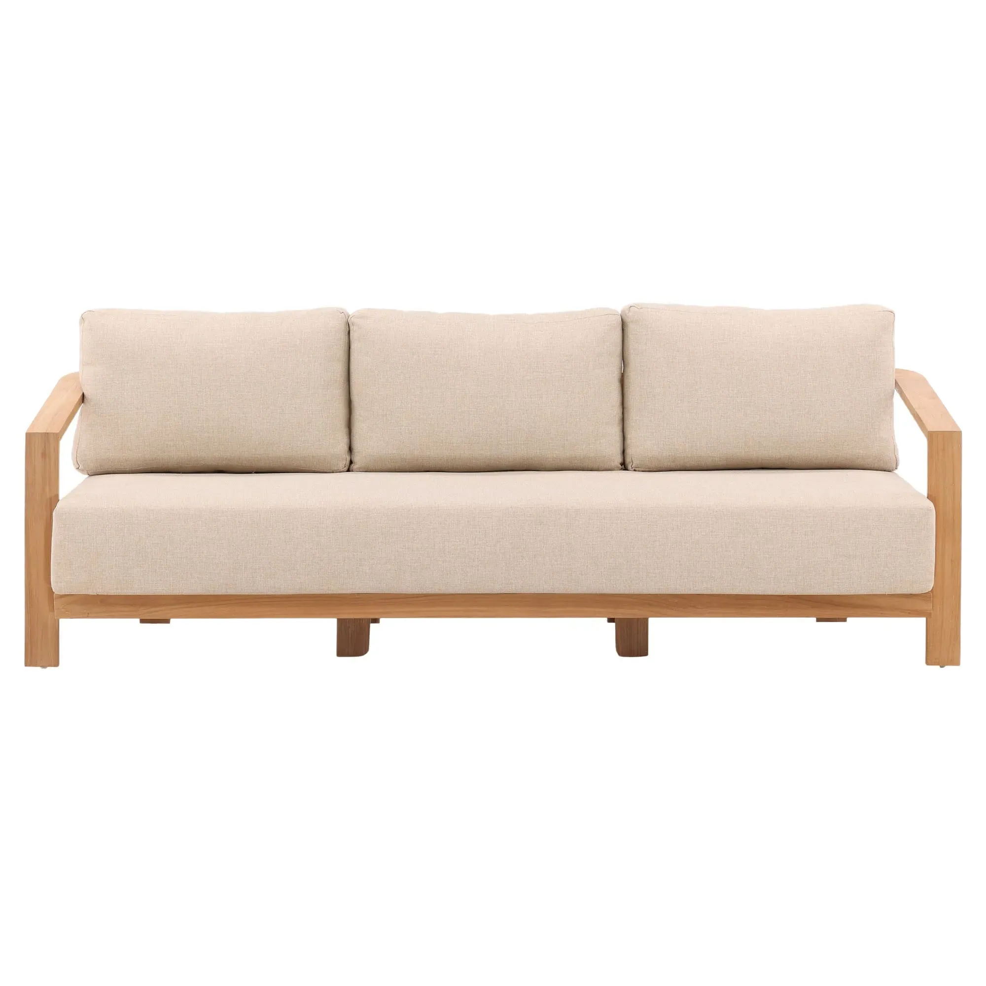 Ceasar 85" Outdoor Sofa - Brown, Teak