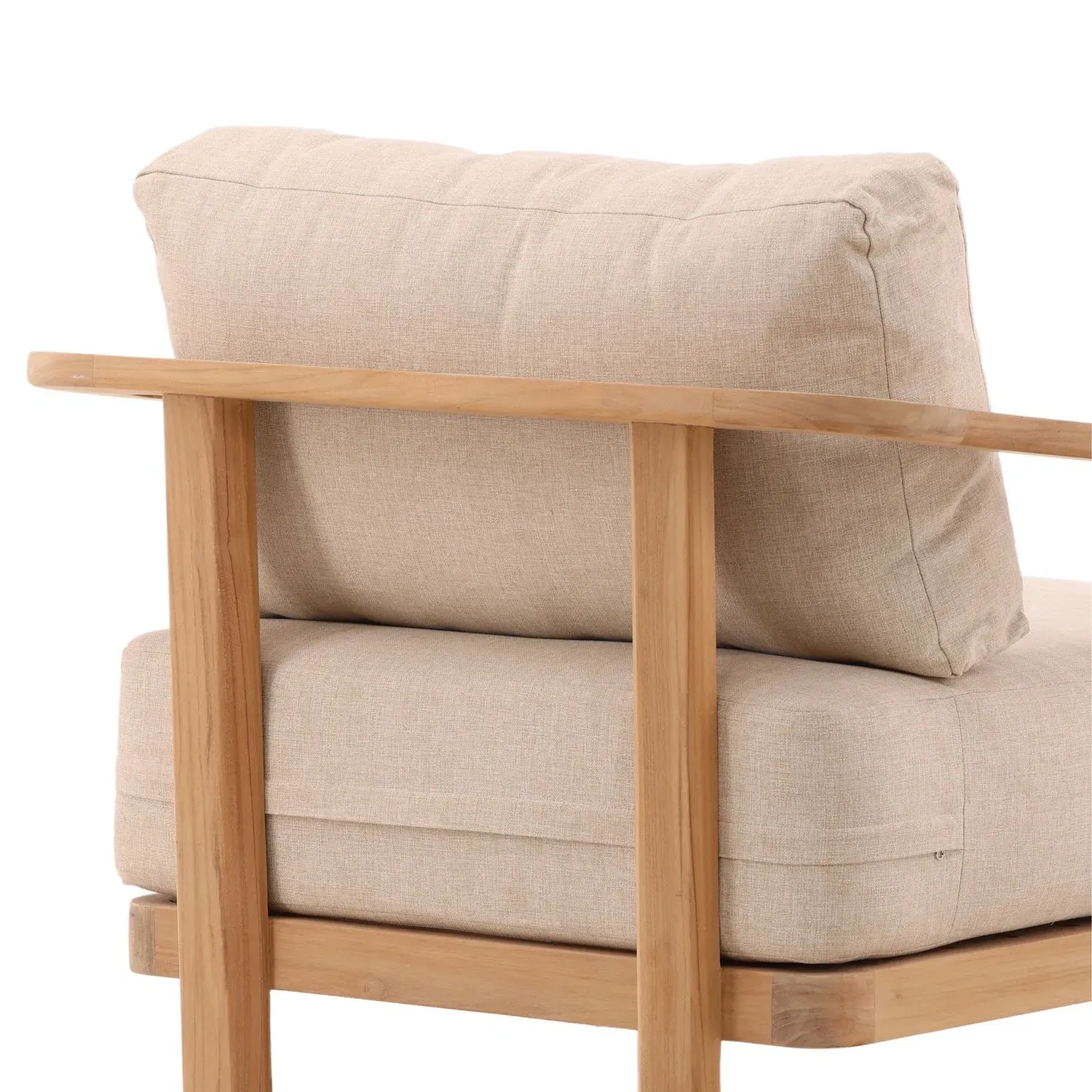 Ceasar Outdoor Lounge Arm Chair - Brown, Teak