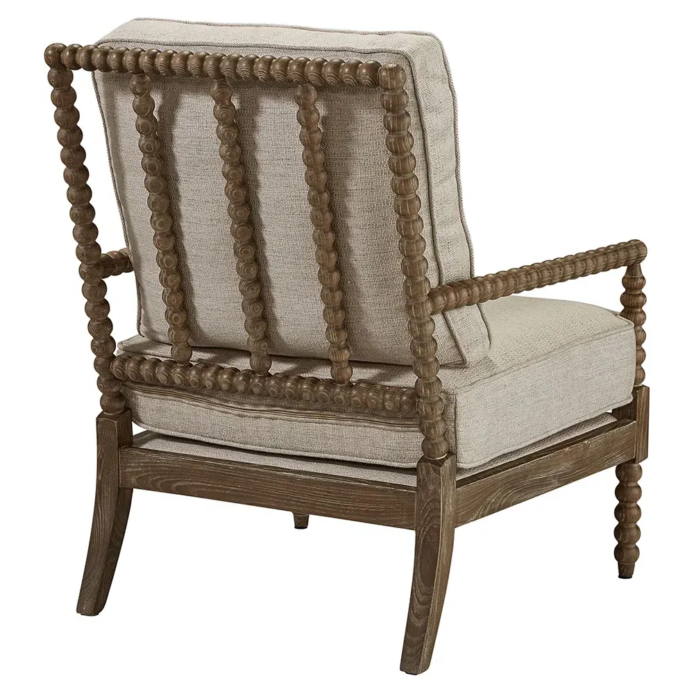 Ceasar Spindle Arm Chair - Grey, Oak