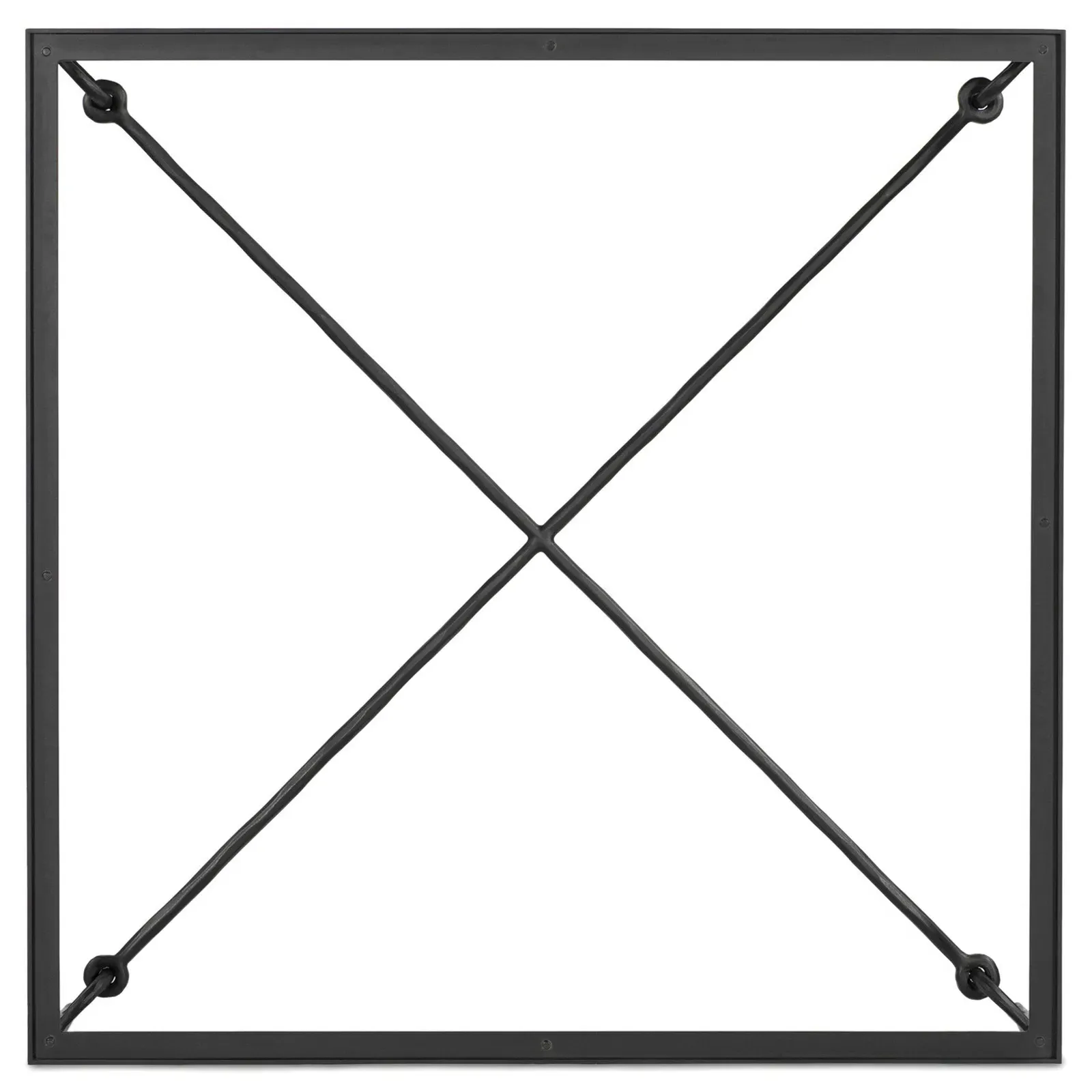 Ceasar Square Coffee Table - Black, Iron