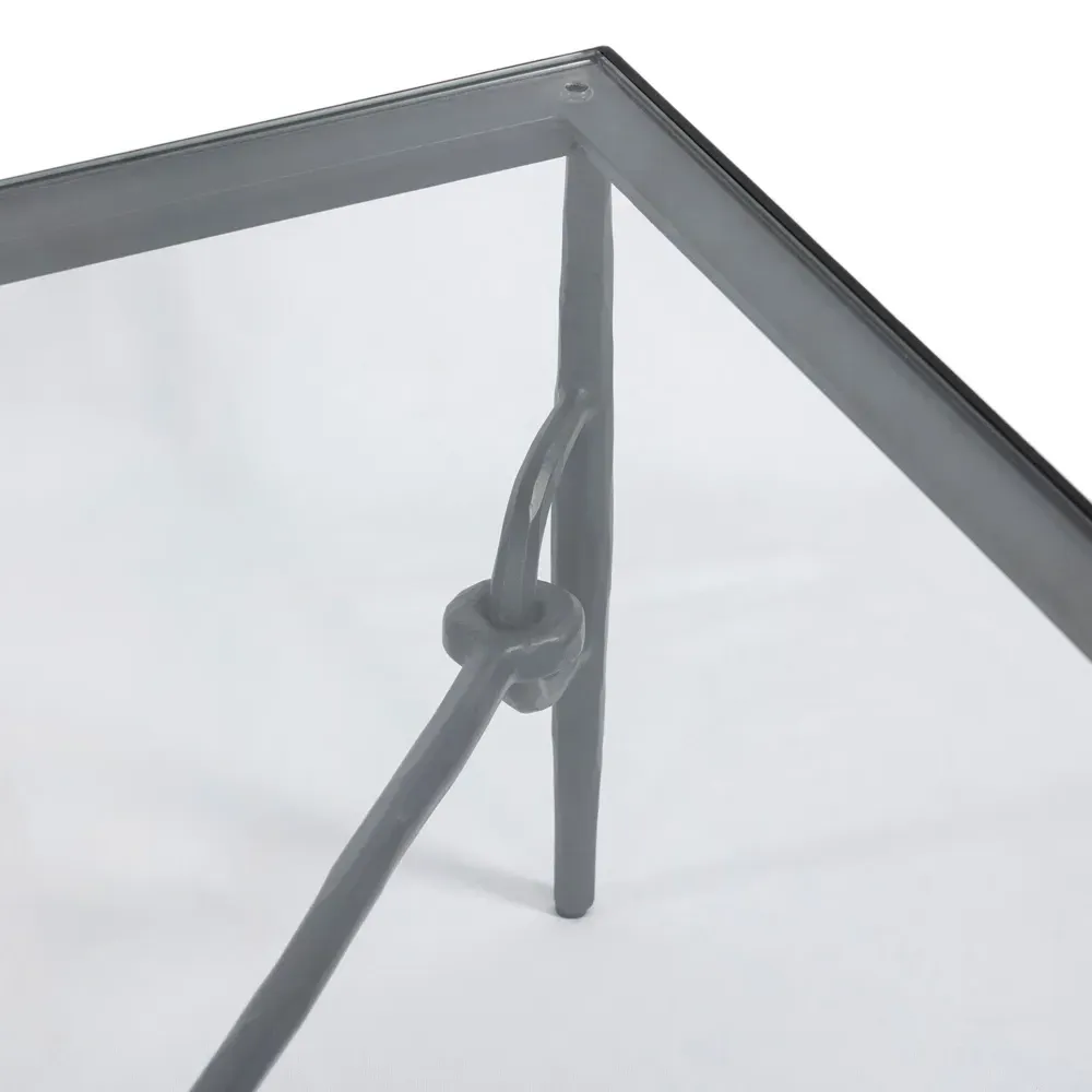 Ceasar Square Coffee Table - Black, Iron