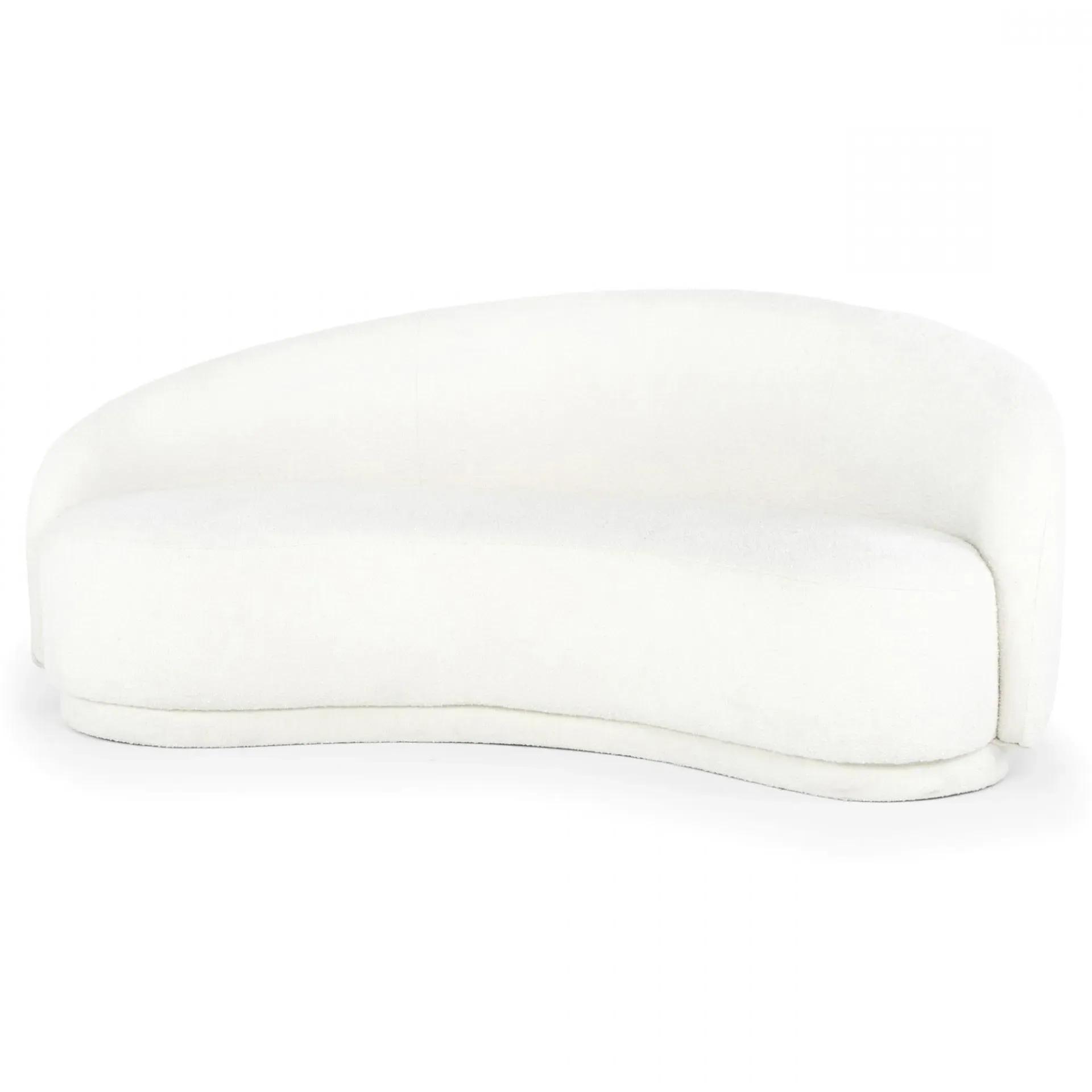 Cecilia Curved Sofa - Cream, Boucle