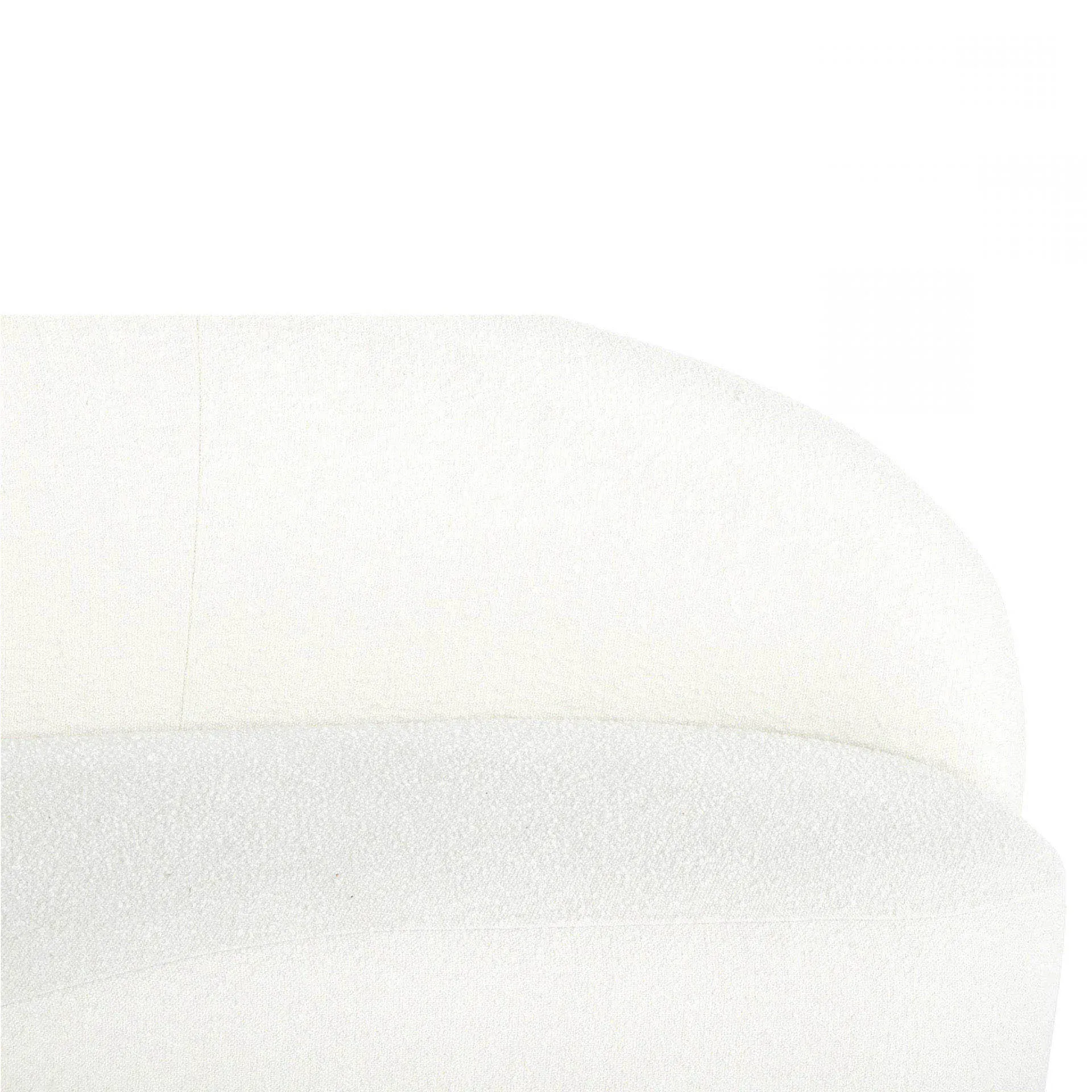 Cecilia Curved Sofa - Cream, Boucle