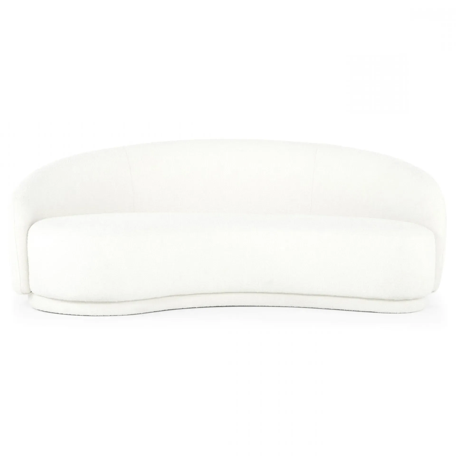 Cecilia Curved Sofa - Cream, Boucle
