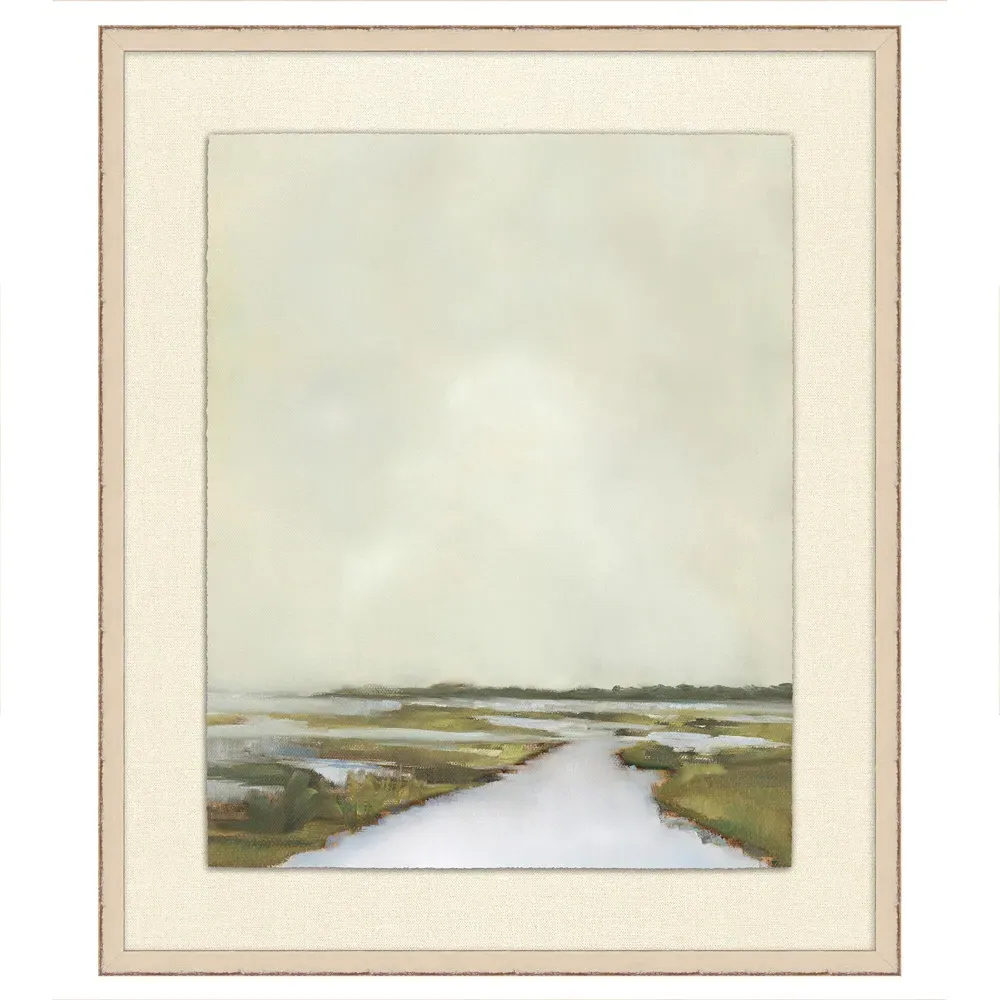 Cecille Landscape Painting I - Green, Paper image