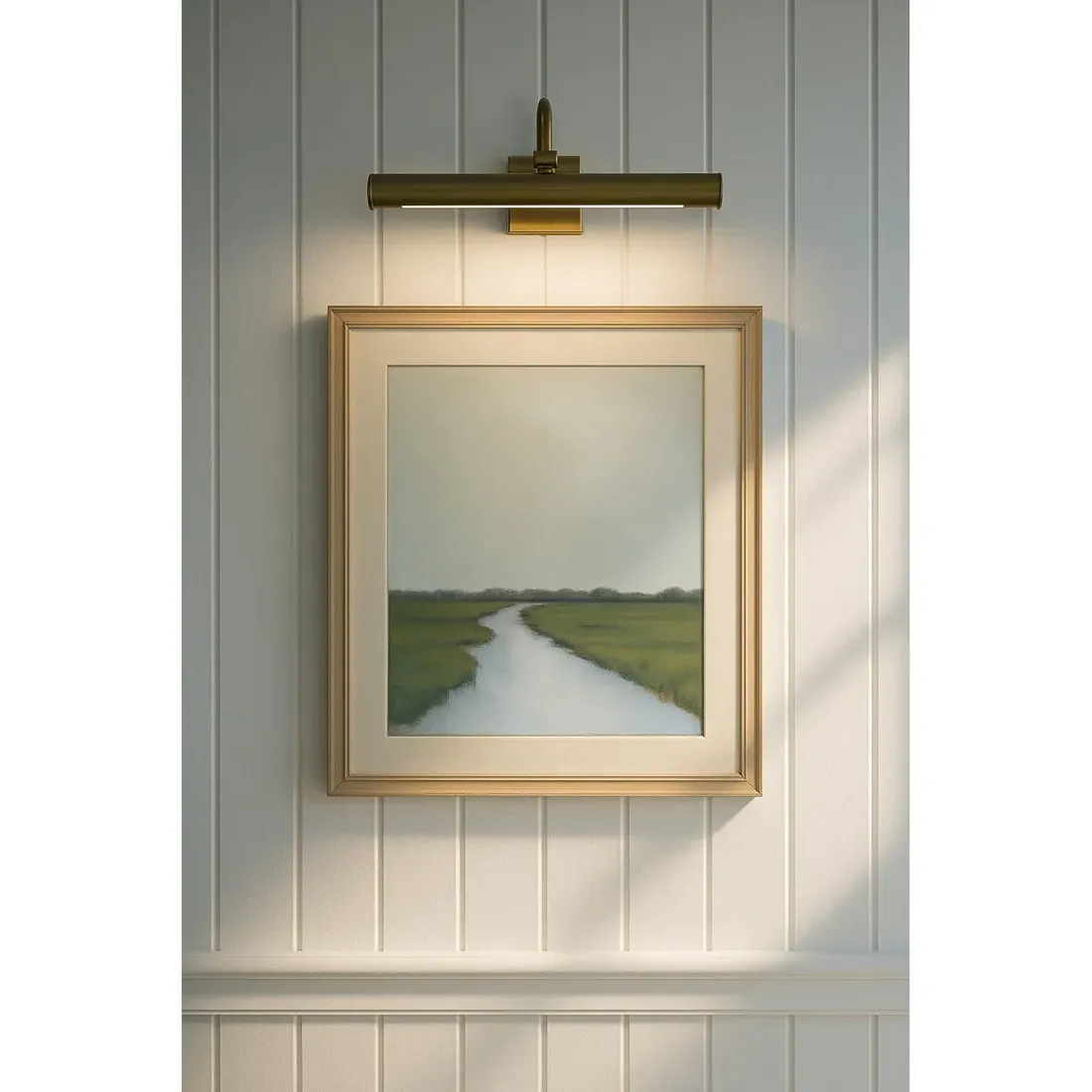 Cecille Landscape Painting II - Green, Paper