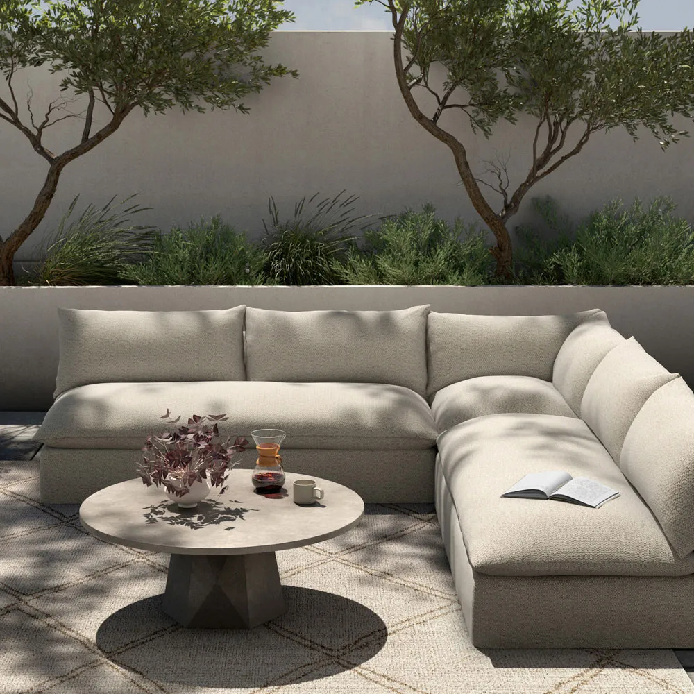 Cee 3-Piece Outdoor Sectional - Beige, Olefin