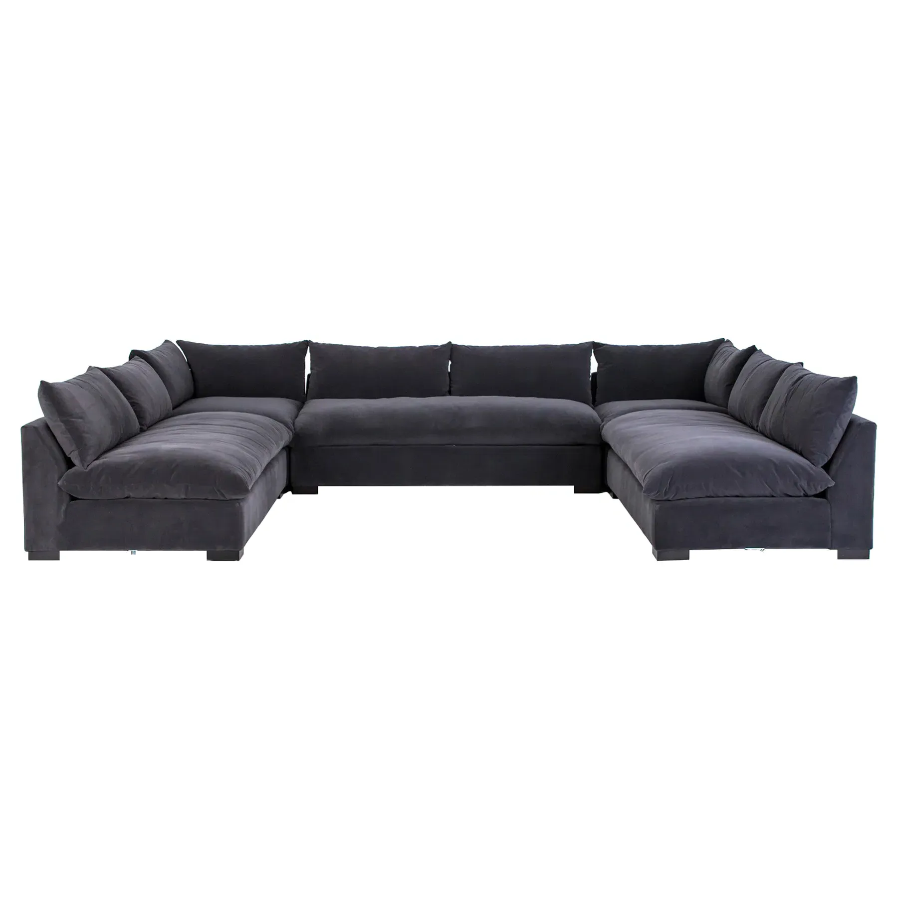 Cee 5-Piece Sectional Sofa - Charcoal Grey, Polyester