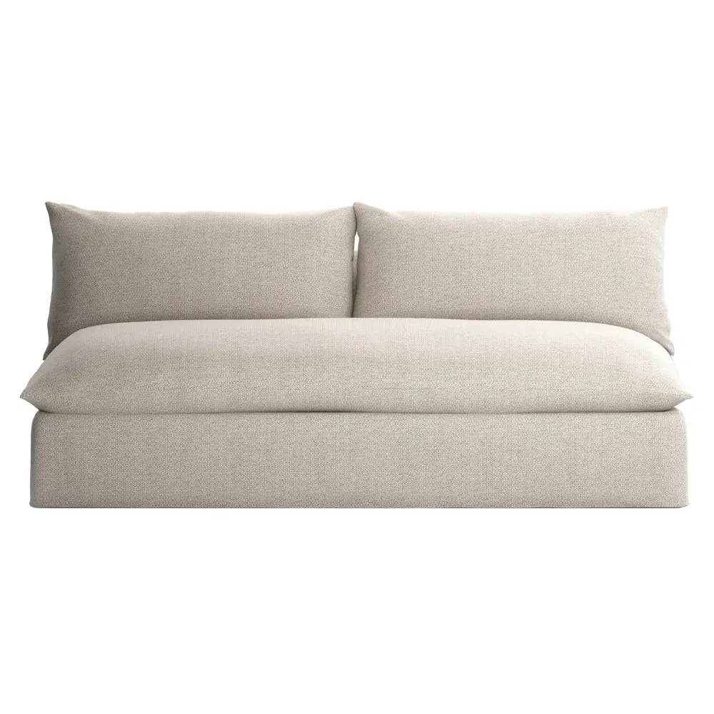 Cee Armless Outdoor Sofa - Beige, Olefin