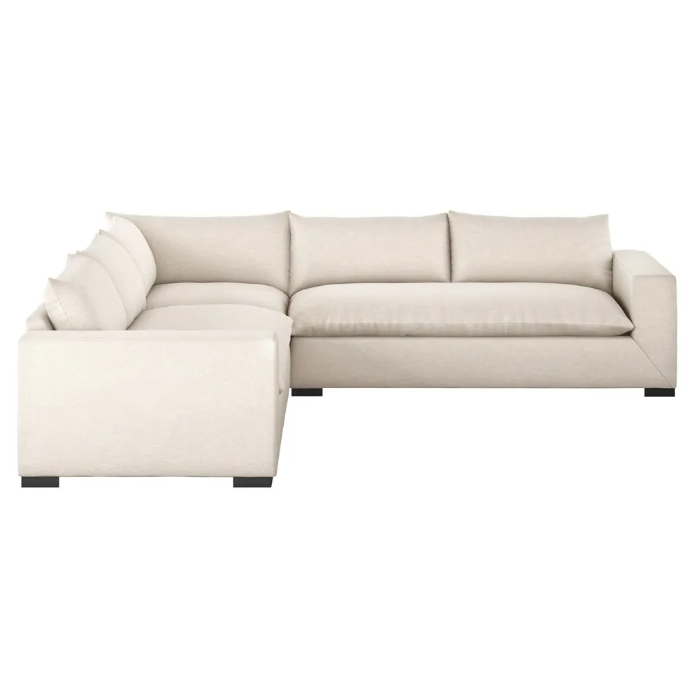 Cee Compact L-Shaped Corner Sectional - Beige