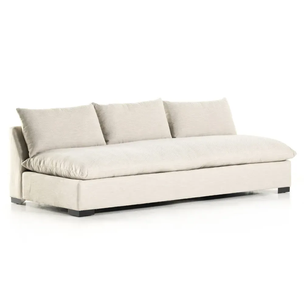 Cee Large Armless Sofa - Beige