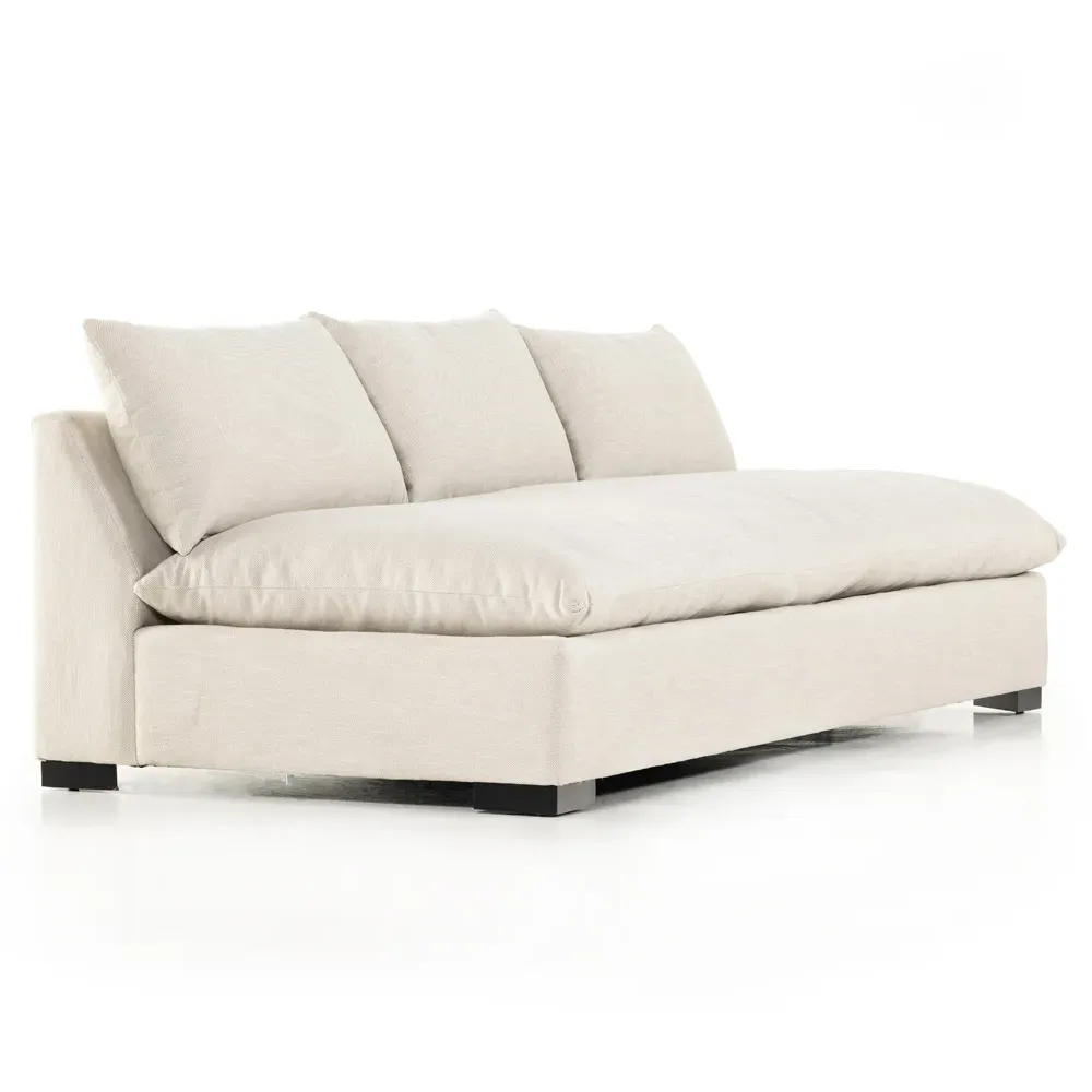 Cee Large Armless Sofa - Beige