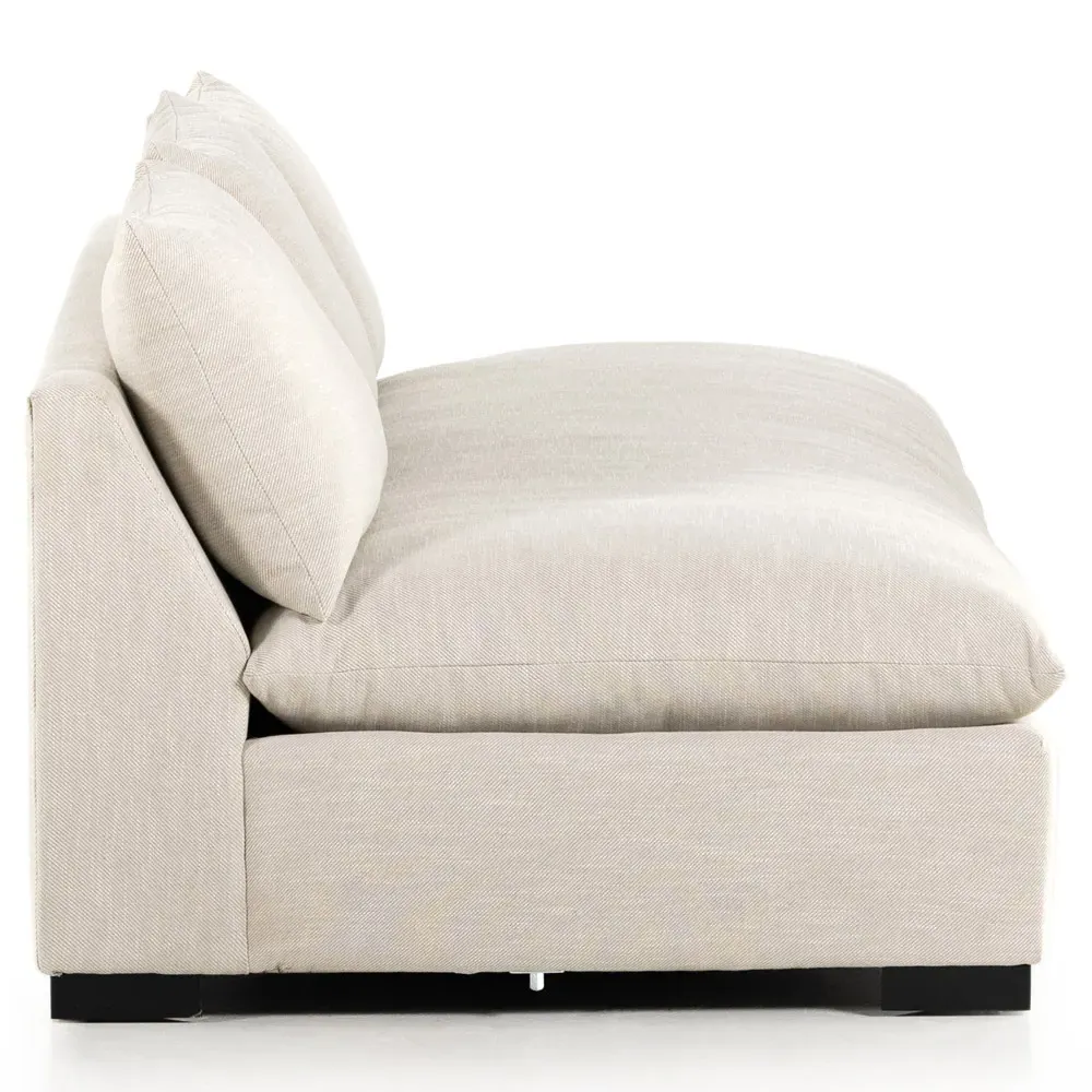 Cee Large Armless Sofa - Beige