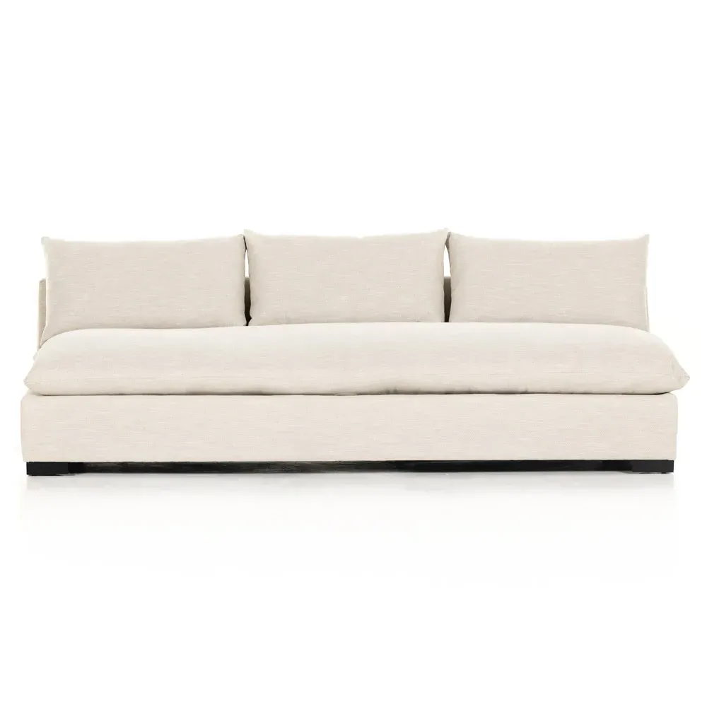 Cee Large Armless Sofa - Beige