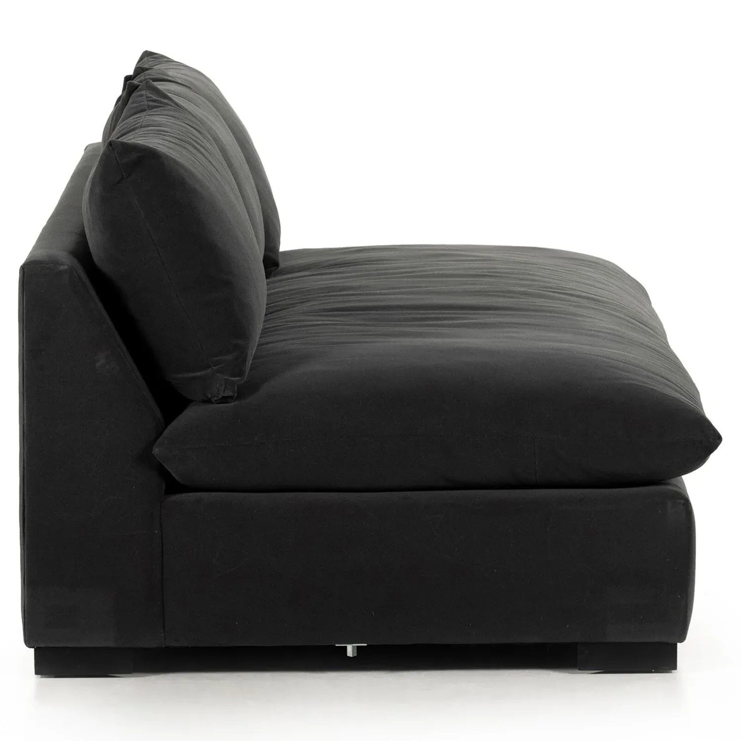 Cee Large Armless Sofa - Charcoal Grey, Performance Fabric