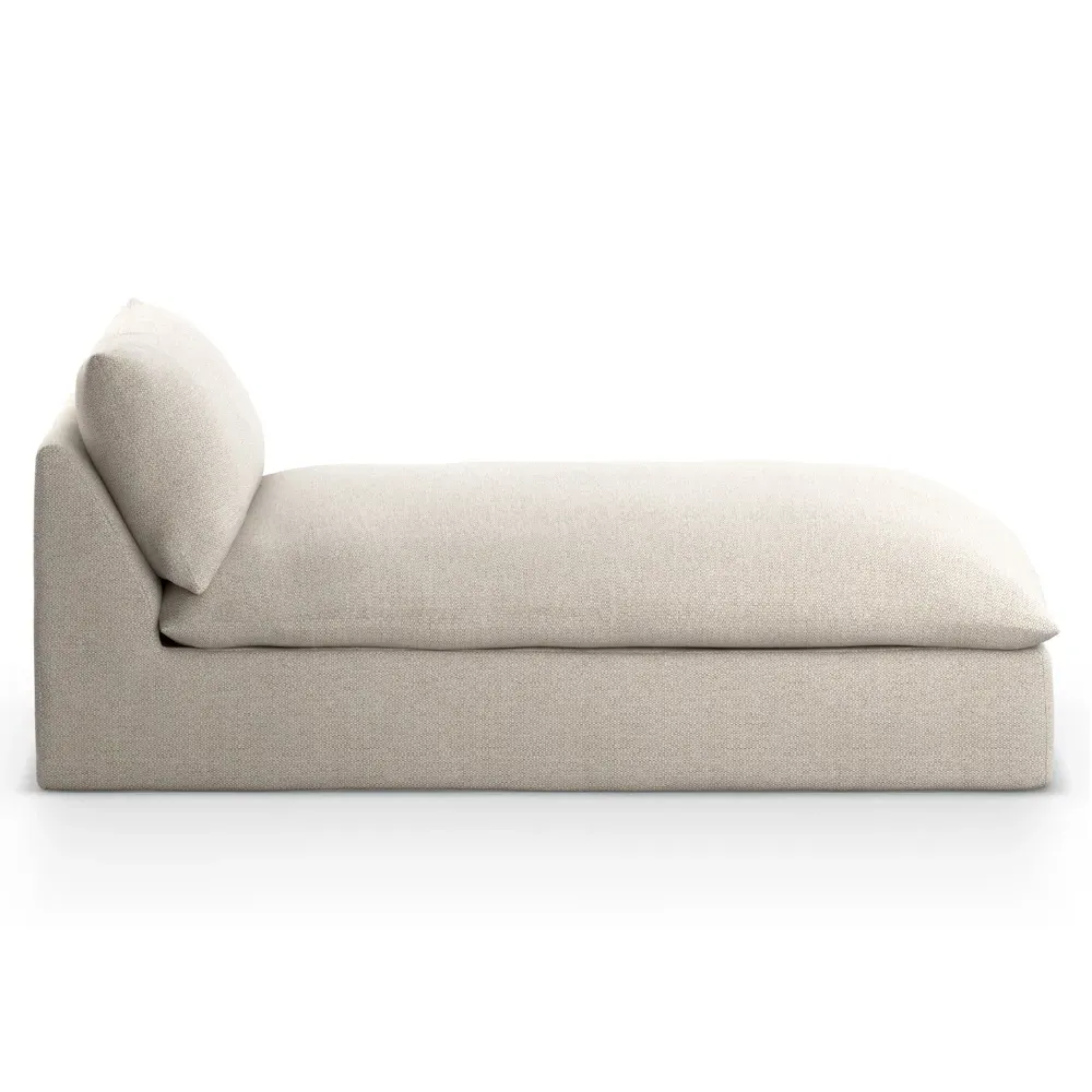 Cee Outdoor Chaise Lounge - Beige, Olefin