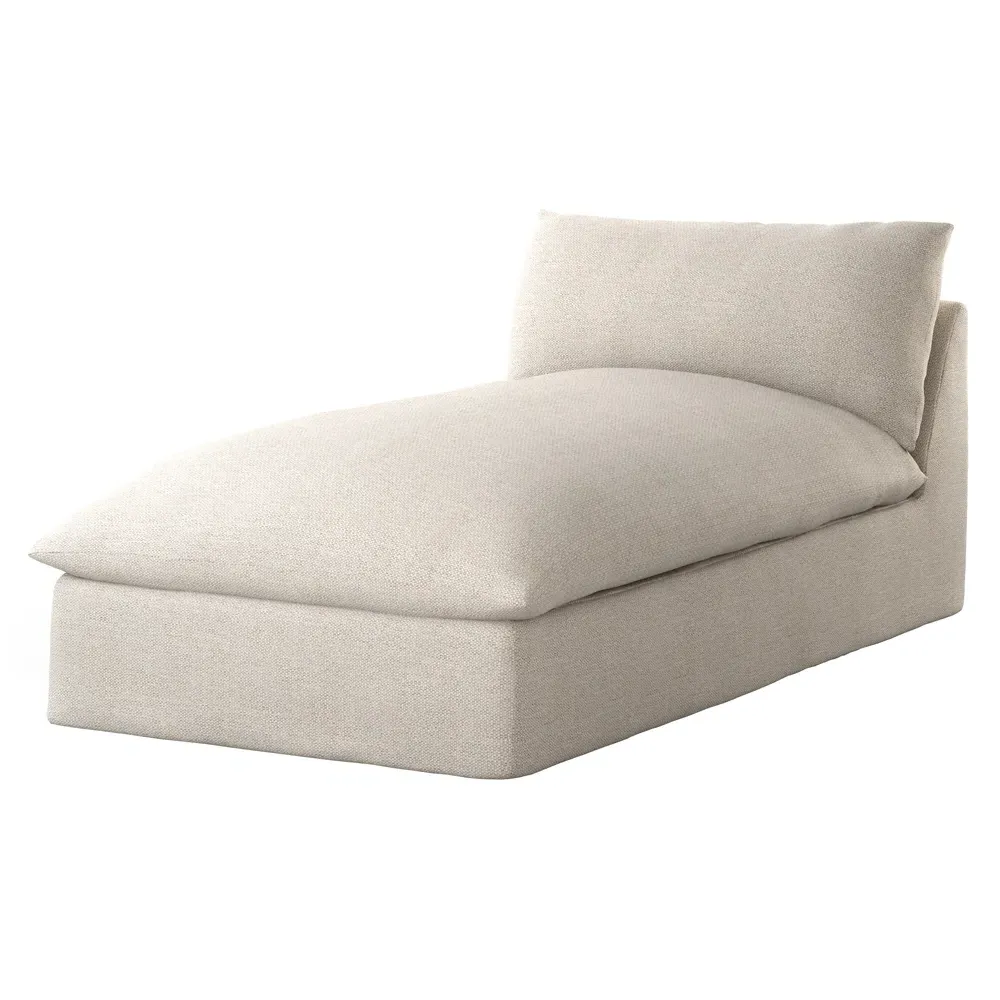 Cee Outdoor Chaise Lounge - Beige, Olefin