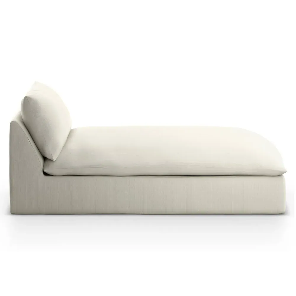 Cee Outdoor Chaise Lounge - White, Olefin