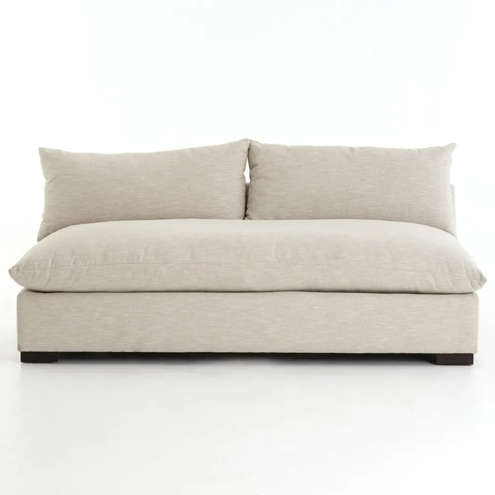 Cee Small Armless Sofa - Beige image