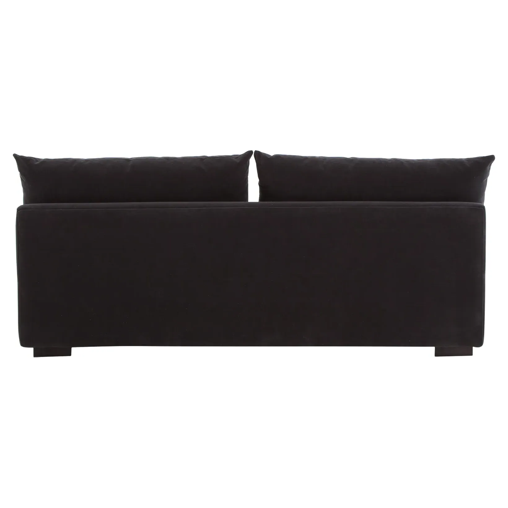 Cee Small Armless Sofa - Charcoal Grey, Performance Fabric