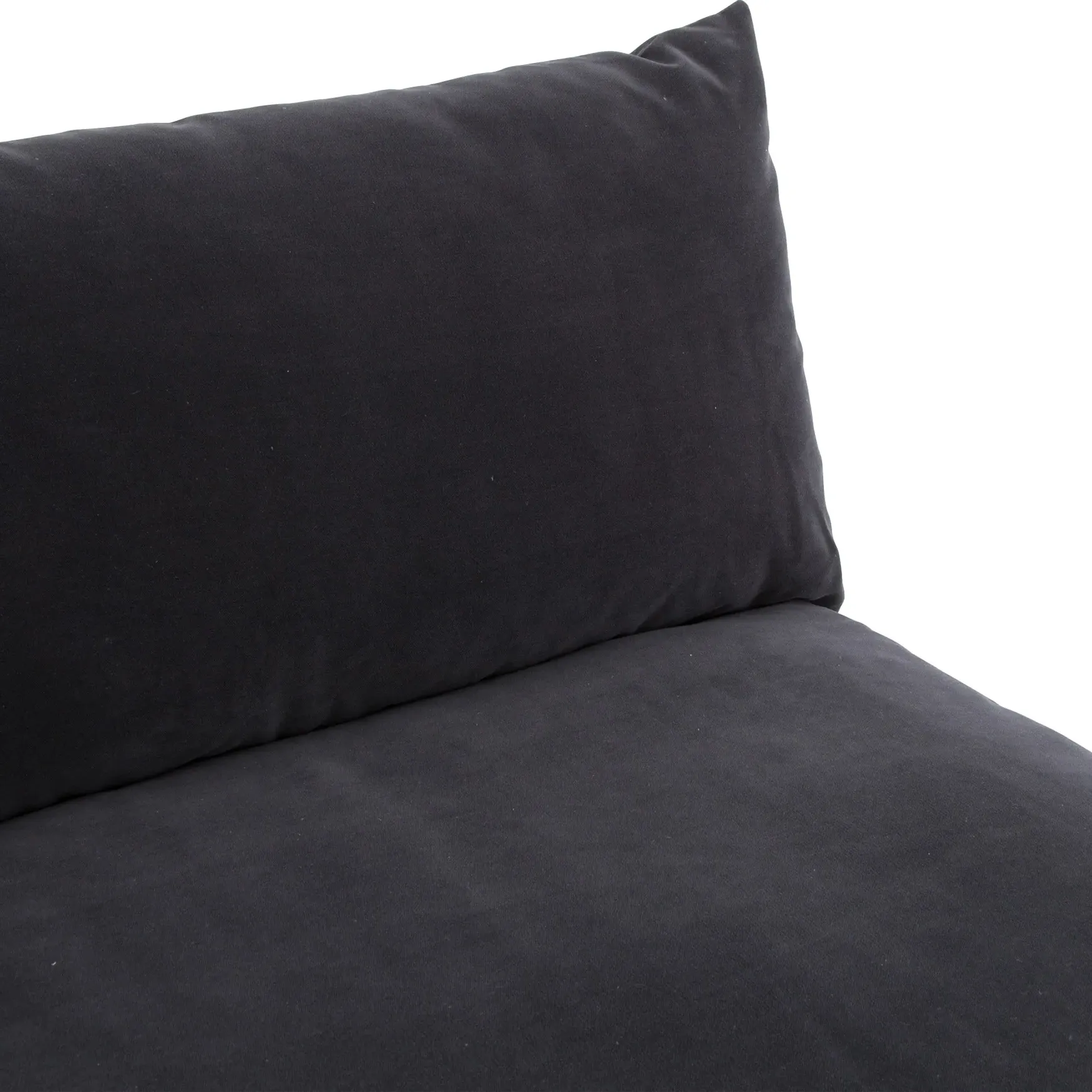 Cee Small Armless Sofa - Charcoal Grey, Performance Fabric